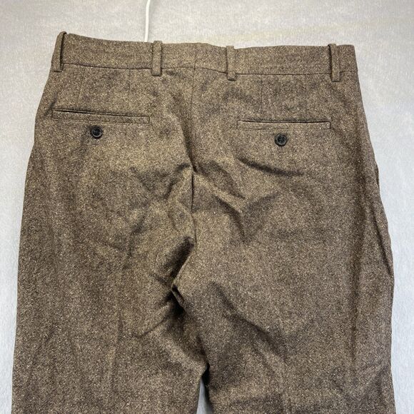Bar III Mens Brown Textured Wool Blend Slim Fit Suit Pants Size 34W 34L Twill - Picture 7 of 15